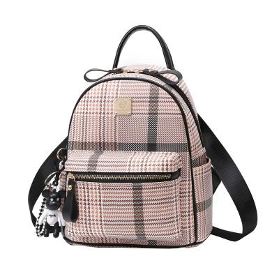 China Portable the new Korean version of the All-match fashion casual backpack fashionable small ladies soft leather backpack for sale