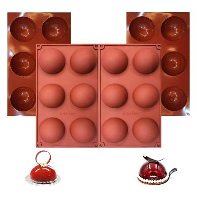 Cina Viable Manufacturers Sell Food Grade 5/6/8/15/24 Cavity Silicone Hemispherical Cakes, Chocolate Molds For Food Baking in vendita