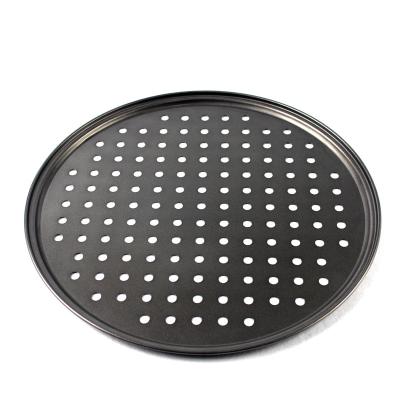 China Sustainable Premium Food Grade Carbon Steel Pizza Mold With Holes for sale