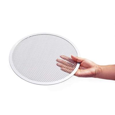 China Stocked Manufacturers Supply Round 6-18 Inch Food Grade Aluminum Pizza Mesh Pan, Tool Grill Mesh Baking Pan, Oven Mesh Tray for sale