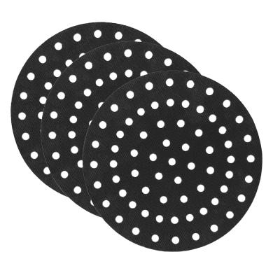 Cina LFGB Approved Customized Food Grade Reusable Black Round PTFE Airfryer Mat Liner For Kitchen Making 6-9 Inch Or Customized Bake in vendita