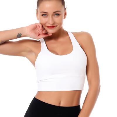 China New Sports Classic Underwear Women's Breathable Cross Back Gather Sports Yoga Fitness Running Bra for sale