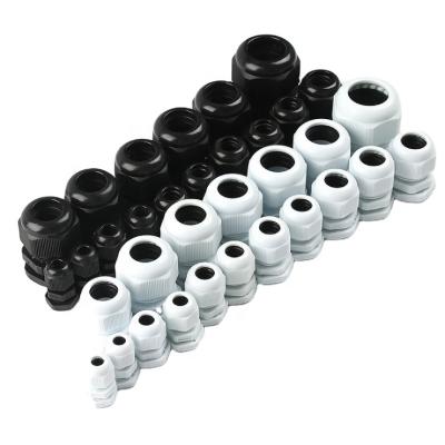 China Waterproof nylon plastic cable glands firmly PG63 m71*1.5 cable joint plug in Gray Metric Thread black white for wire connector for sale