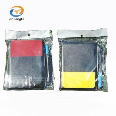 China PVC Football Forming Yellow And Red Soccer Card / Referee Card / Referee Card for sale