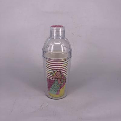 China 16oz Disposable Plastic Cocktail Shaker , Plastic Shaker Bottle for sale