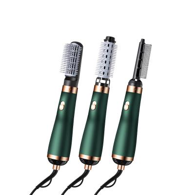 China Environmental Friendly Hot Air Comb Airbrush Rod Comb Ion Airbrush Straight Curling Hair Blowing Fan for sale