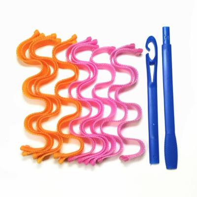 China Functionality 12 Pcs Water Wave magical Curlers Formers Leverage Spiral Hairdressing Tool magical waves hair curlers for sale