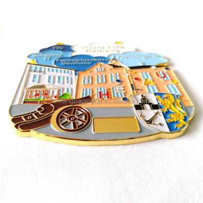 China Plating Design Medallion Medallion Enamel Emblem Medal Fiesta Souvenir Building Medals for sale