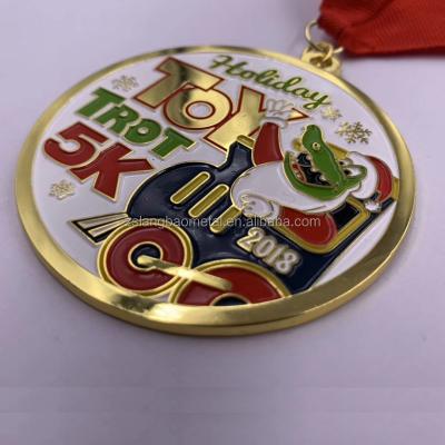 China Europe & USA Holiday Toy Trot 5K Racing Medal Champion Medallion Orden Souvenir Medals For Carnival for sale