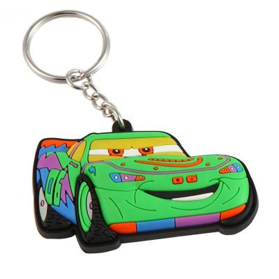 China OEM 3D PVC Key Chain Key Chain Brand Eco-friendly Custom Cute Soft Tag Badge Rubber Home Racing Car Key Chain Vehicle Shaped Ring Holder for sale