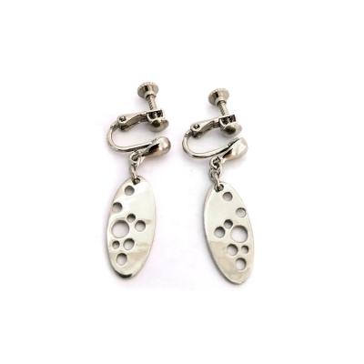 China Ethnic Women Jewelry Silver Clip On Earring Simple Classic Earrings S925 Sterling Earring Silver Gold Plated For Ladies for sale