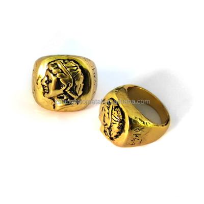 China Plating Championship Ring Custom 3D Logo Sport Fans Souvenir Finger Ring Gift Honor Ring for sale