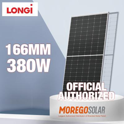 China Longi Solar Power System High Efficiency Solar Photovoltaic Panels Price 380W 375W 370w 365w 360w Covering Solar Panel Black Half Cell 120cells for sale