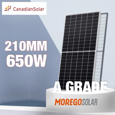 China Moregosolar Solar Power System High Power HIKU7 Solar Panel Photovoltaic Rooftop Canadian Solar Panel 665W 650W 645W 640W Half Mono Solar Cells for sale