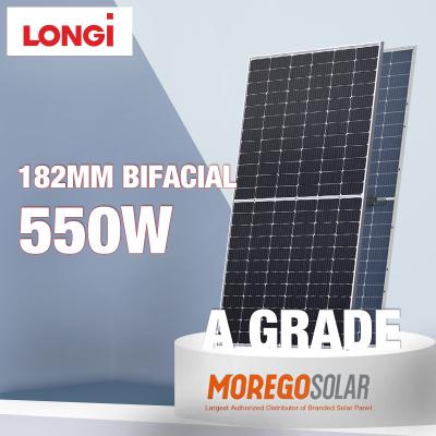 China LONGi Moregosolar Monocrystalline Solar PV Solar Module Silicon Bifacial Solar Cells 530W 535W 540W Solar Panel for Solar Power Generate System for sale