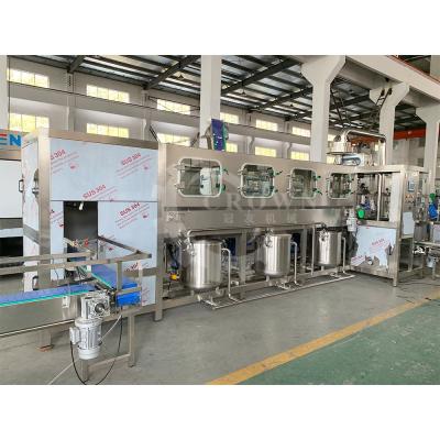 China Automatic 5 Gallon / 20L Bottle Water Production Line Food Washing Machine / 5 Gallon Filling Machine Line for sale