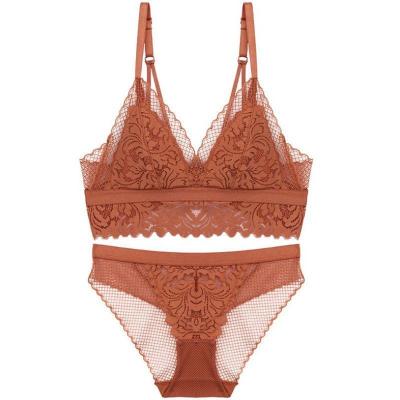 China Antibacterial Women's Lace Slim Sexy Underwear Suit for sale