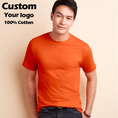 China Custom wholesale high quality cotton gents luxury T-shirt men logo Anti-wrinkle Camiseta Para camiseta hombre baju kaos playera algodon men's T-shirts for sale