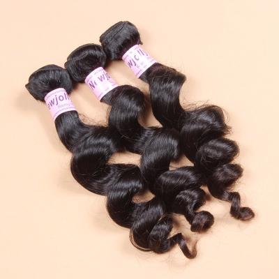 China Aliexpress Wholesale Color Wave 7A Virgin Malaysian Hair 100% Loose High Quality Natural Black Loose Wave Hair for sale