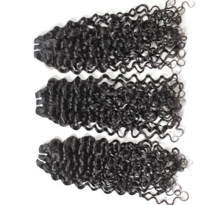 China 10A LOOP 12 to30 inch 12 to30 inch 100% Black Italian Curly Top Quality Unprocessed Brazilian Hair Weaves Virgin Hair Bundles for sale