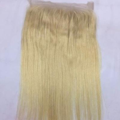 China 10a straight 360#613 frontal straight tangle free brazilian remy hair no shedding100% for sale