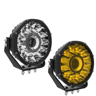 China Diecast Aluminum Housing High Lumens COB Spot 7inch 4x4 Auto Led Drive Work Light Bar Round Off Road Offroad Laser For Truck for sale