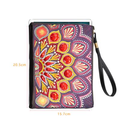 China Wholesale eco-friendly diamond painting bag orange and red custom gem size diy diamond painting bag/book for sale