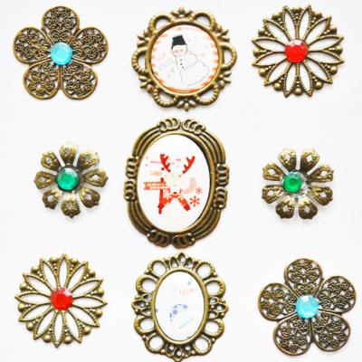 China Various design hollow flower decoration trinket antique imitation wholesale charm for sale