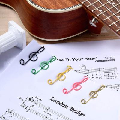 China Office Wholesales Colored Note Shape Paper Clip Custom Metal Stationery Marker Paper Clip for sale