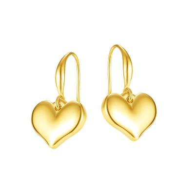 China TRENDY Simple Temperament 18k Stainless Steel Sweet Gold Plated Heart Cluster Shape Stud Earrings For Girl for sale