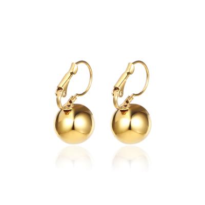 China 2021 CLASSIC fashion earrings women's banquet wear 18k gold jewelry beaded style round ball dangle earrings for sale