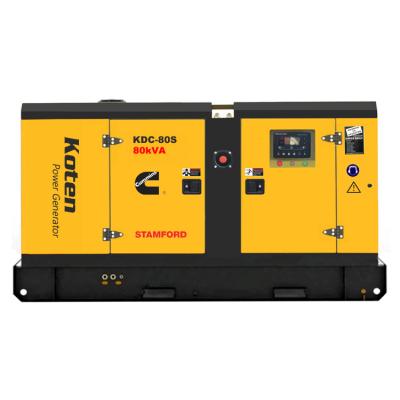 China 50Hz 400V 4BTA3.9G11 Soundproof Diesel Generator 8 Hours 80 KVA Keep Running for sale