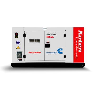 China AC 50hz 400v 50kva Three Phase Silent Diesel Generator Set KDC-50S for sale