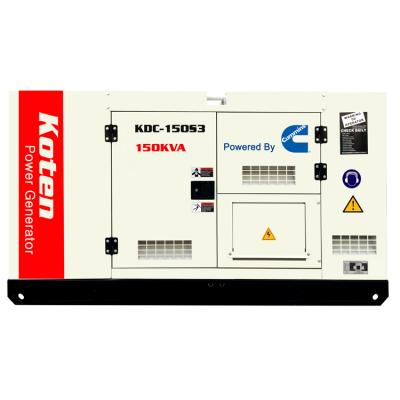 China Koten Power Factory Price For 50Hz 400V Silent Diesel Generator 150kVA 8 Hours Keep Running for sale