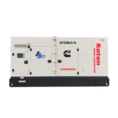 China Power 200kw 250kva 50hz 400V 6LTAA8.9-G2 Genset Price diesel soundproof KDC-250S from Koten for sale