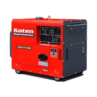 China Koten Power Home Use 220v Silent Diesel Generator KD6500SE Single Phase 5kw for sale