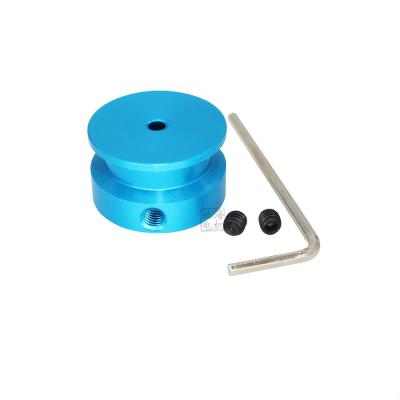 China Building material stores cnc chihai motor idler pulley passive wheel hole 25mm for belt width 20mm without teeth motor pulley belt round roller wheel for sale