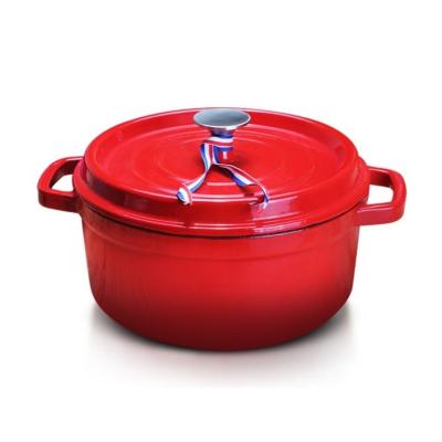 China Factory price non stick viable safe cast iron lid ceramic cookware enamel cookware pot for sale