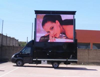 China Outdoor waterproof high bright video advertising full color p10 smd led screen for trailer / truck mount for sale