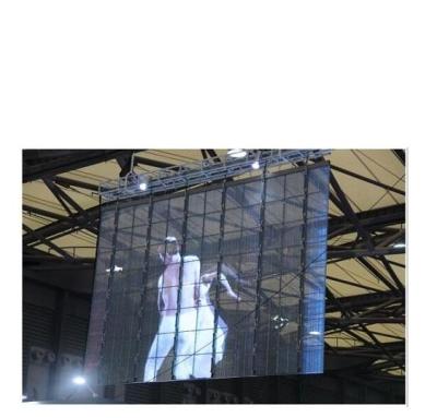 China Commercial Advertising 1000x500mm Outdoor Glass Panel 5000cd Brightness SMD P3.9-7.8 High Transparent Led Screen Outdoor for sale