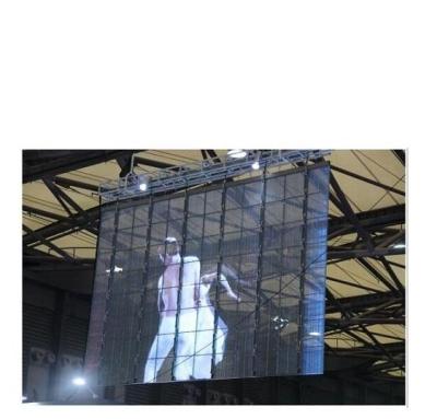 China Light Weight 500x1000mm High Brightness SMD P3.91-7.81 Indoor/Outdoor Glass Panel 3000cd Full Color Led Transparent Screen for sale