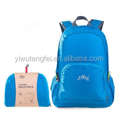 China 100% eco-friendly; Durable Outdoor Nylon Travel Bag Foldable Hiking Backpack for sale