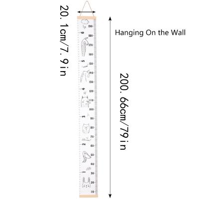 China Novelty Wall Hanging Baby Height Measuring Wooden Ruler, Decorative Child Kids Growth Chart For Bedroom Wall Decoration for sale