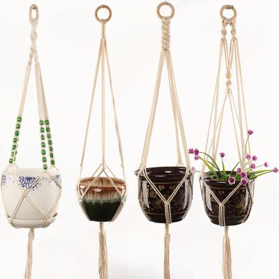 China Eco-Friendly Handmade Pot Tray Plant Pot Hanger, Macrame Plant Hangers for sale