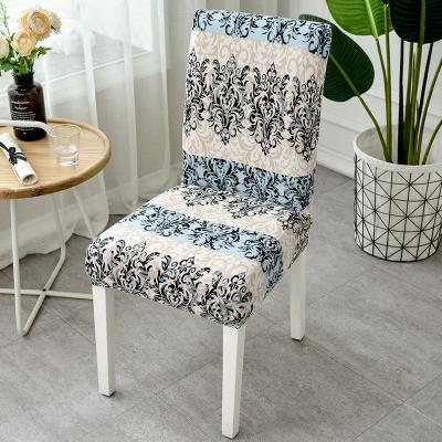 China Modern Printed Jacquard Chair Cover Dining Kitchen Cover Removable Anti-dirty Seat Cover for sale