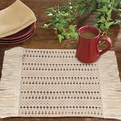 China Decorative Sustainable Place Mats , Woven Fabric Wholesale Heat Resistant Square Place Mats for sale