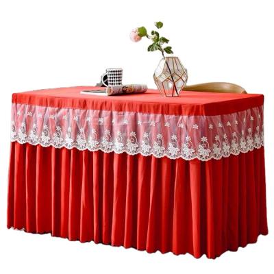 China Newest fashion disposable wholesale customized unique decorative table skirts for party for sale