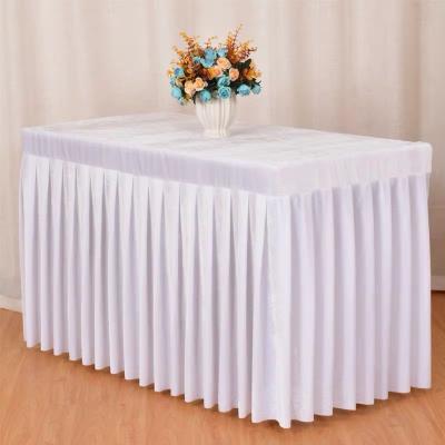 China Wedding Party Tablecloth Fancy Table Disposable Elegant Party Ruffled Skirt for sale