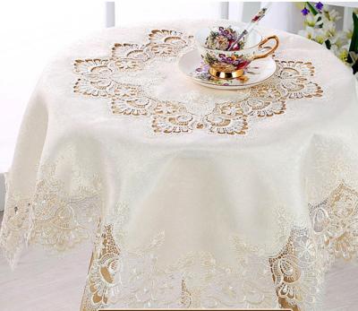 China European style disposable lace tablecloth, embroidered jacquard fabric suit for sale