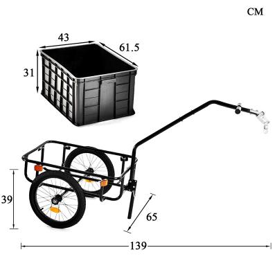 China Other Trailers Double Wheel Mini Enclosed Cargo Bike Trailer for sale